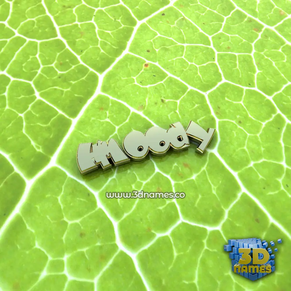 hmoody in Gold Leaf style - 3D name wallpaper