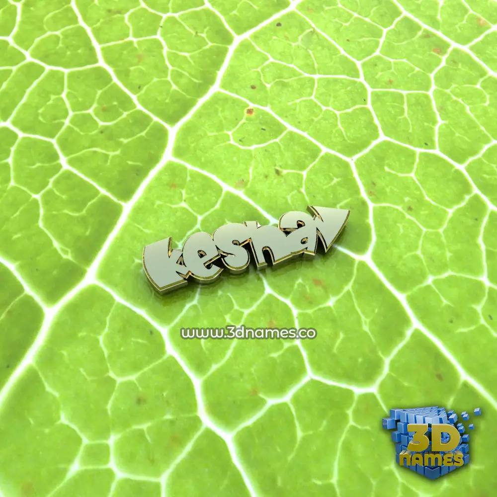 keshav in Gold Leaf style - 3D name wallpaper