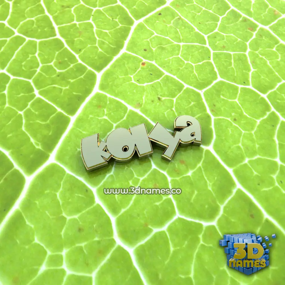 kolya in Gold Leaf style - 3D name wallpaper