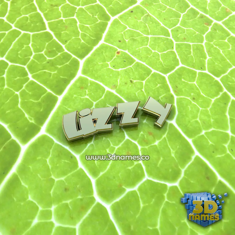 lizzy in Gold Leaf style - 3D name wallpaper