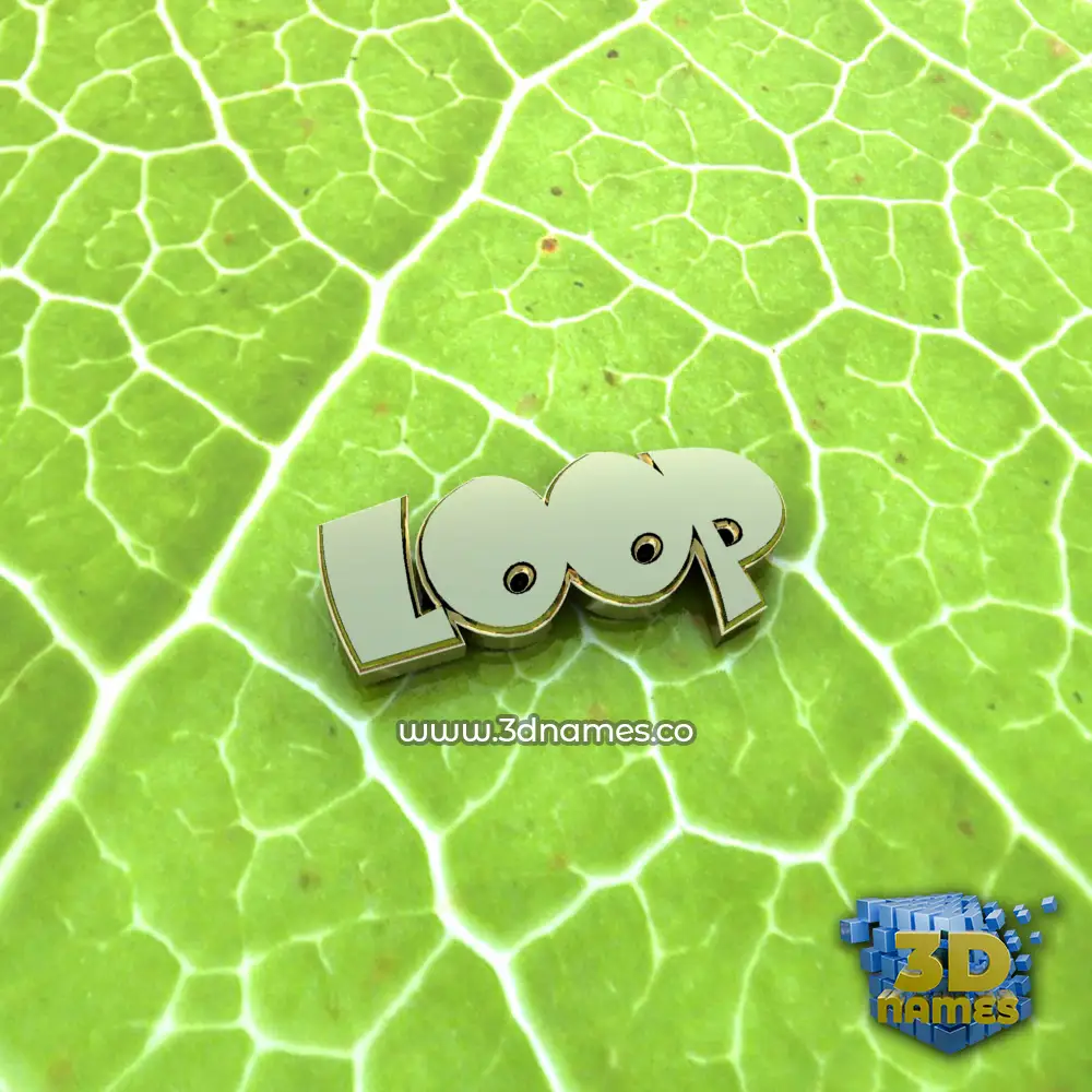 loop in Gold Leaf style - 3D name wallpaper
