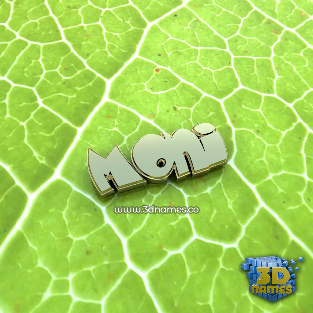 moni in Gold Leaf style - 3D name wallpaper moni in Gold Leaf style - 3D name wallpaper