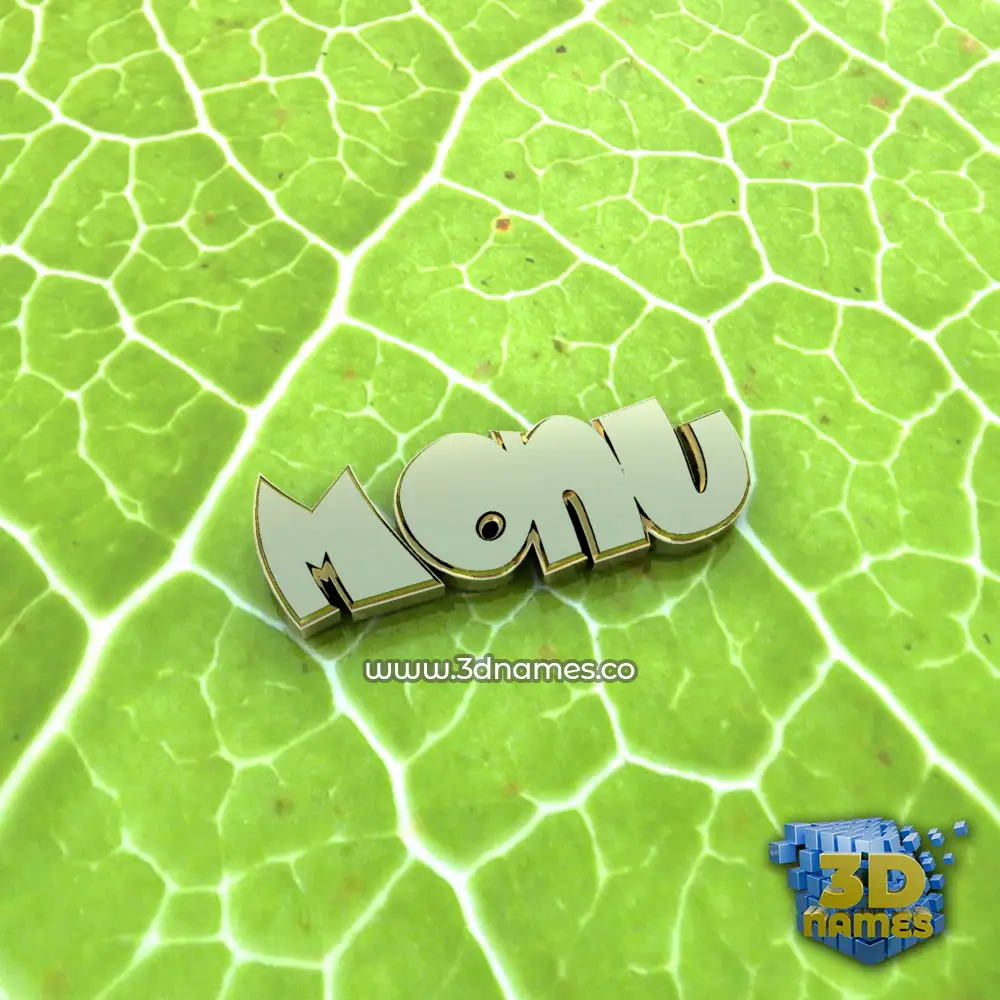 monu in Gold Leaf style - 3D name wallpaper monu in Gold Leaf style - 3D name wallpaper