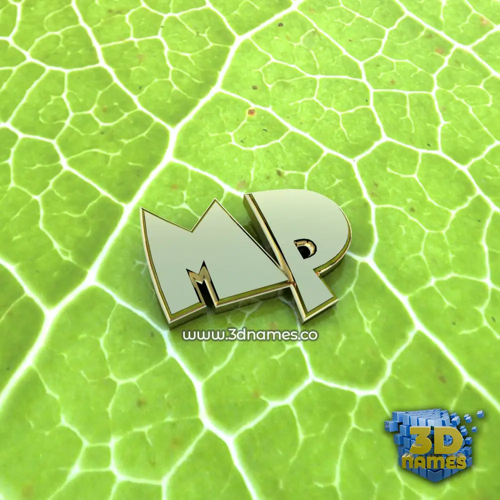 mp in Gold Leaf style - 3D name wallpaper