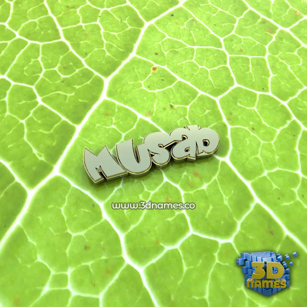 musab in Gold Leaf style - 3D name wallpaper musab in Gold Leaf style - 3D name wallpaper