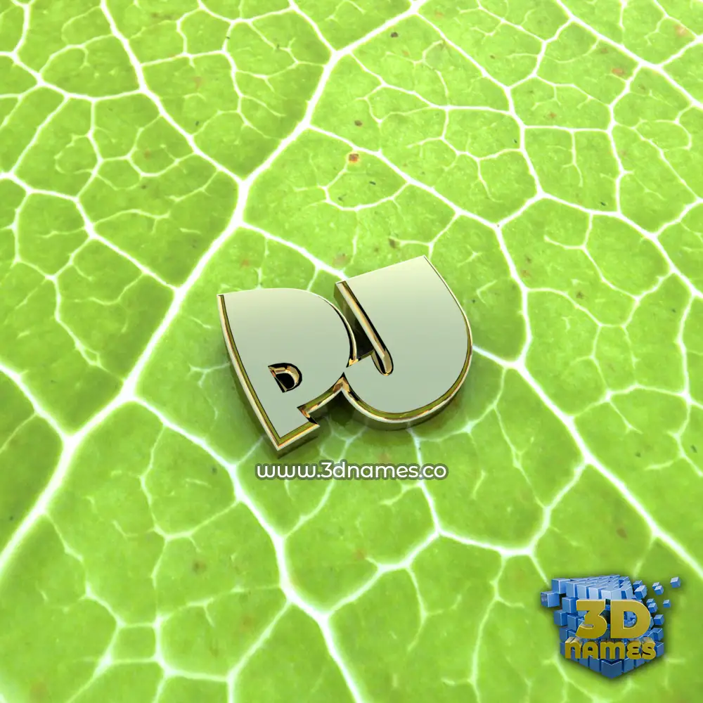 pj in Gold Leaf style - 3D name wallpaper pj in Gold Leaf style - 3D name wallpaper