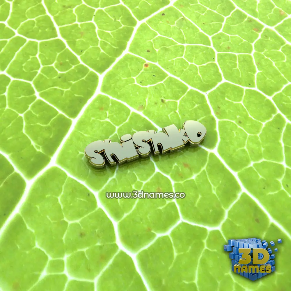 shishko in Gold Leaf style - 3D name wallpaper shishko in Gold Leaf style - 3D name wallpaper