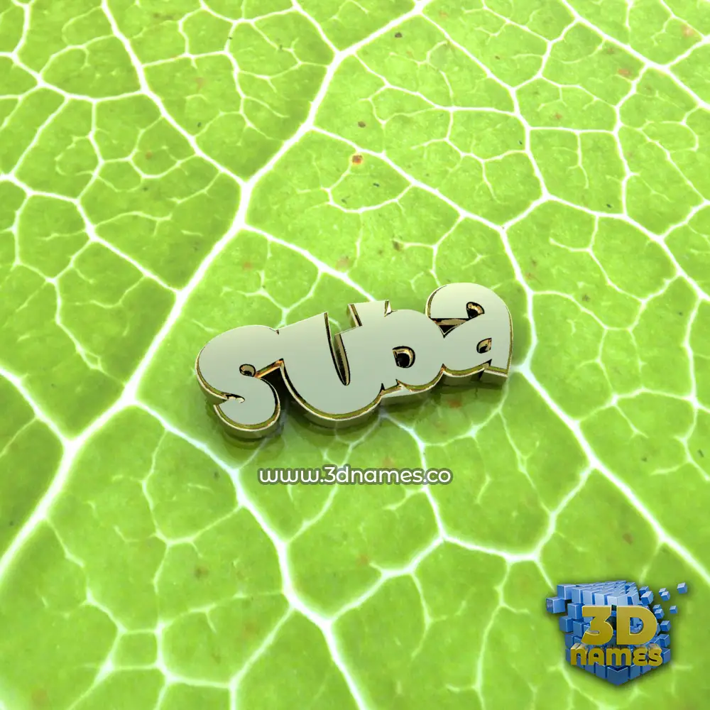 suba in Gold Leaf style - 3D name wallpaper