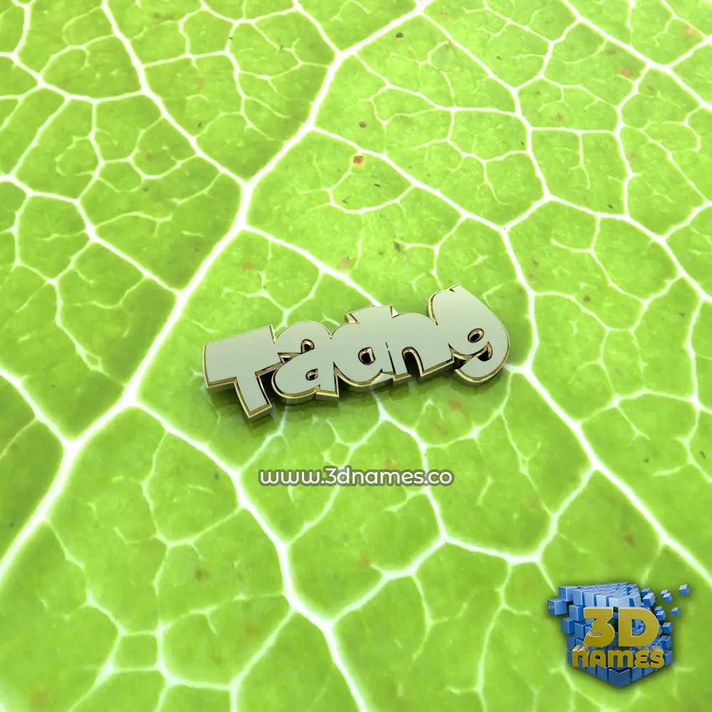 tadhg in Gold Leaf style - 3D name wallpaper