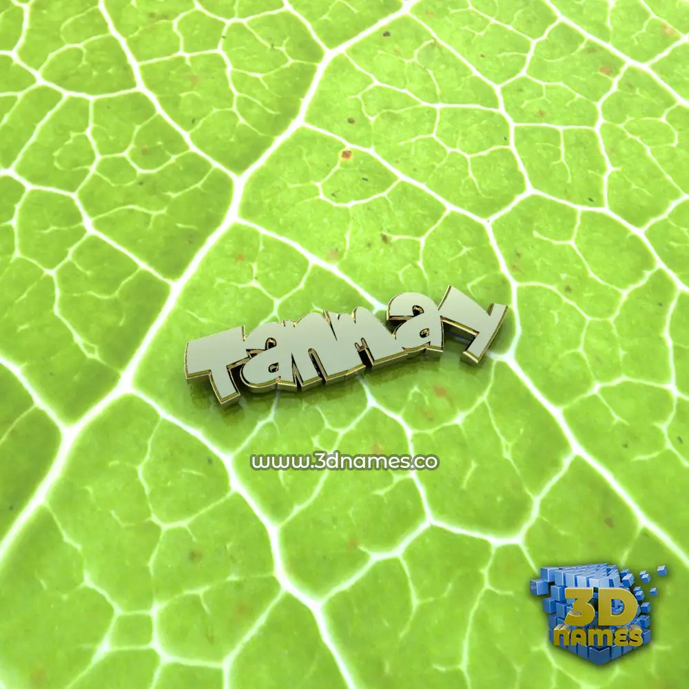 tanmay in Gold Leaf style - 3D name wallpaper