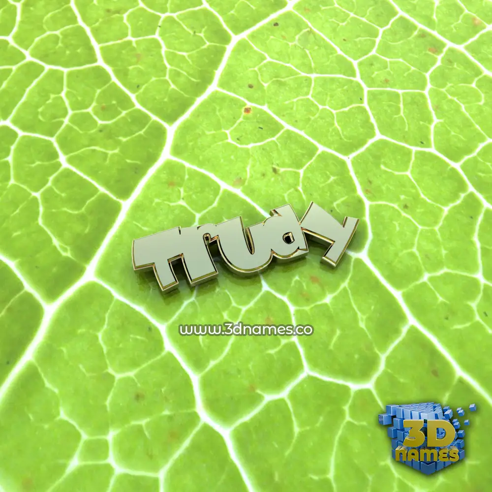 trudy in Gold Leaf style - 3D name wallpaper