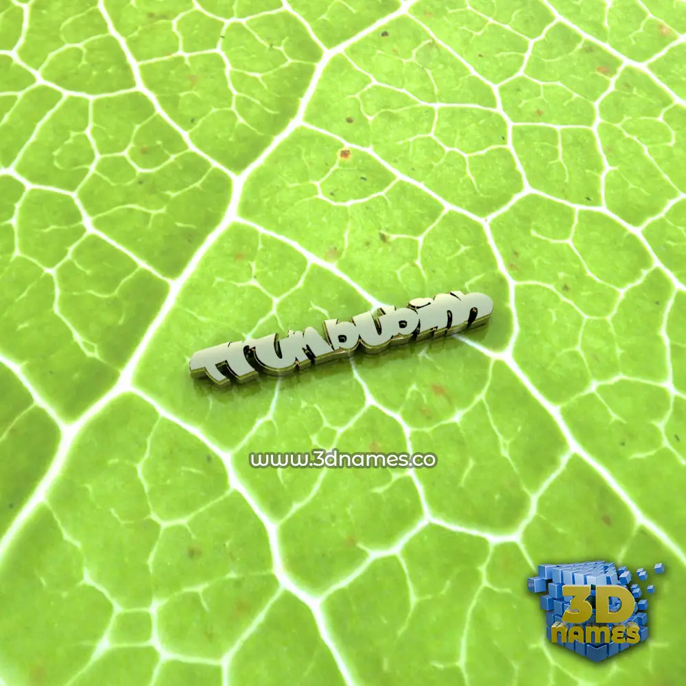trumbubinh in Gold Leaf style - 3D name wallpaper