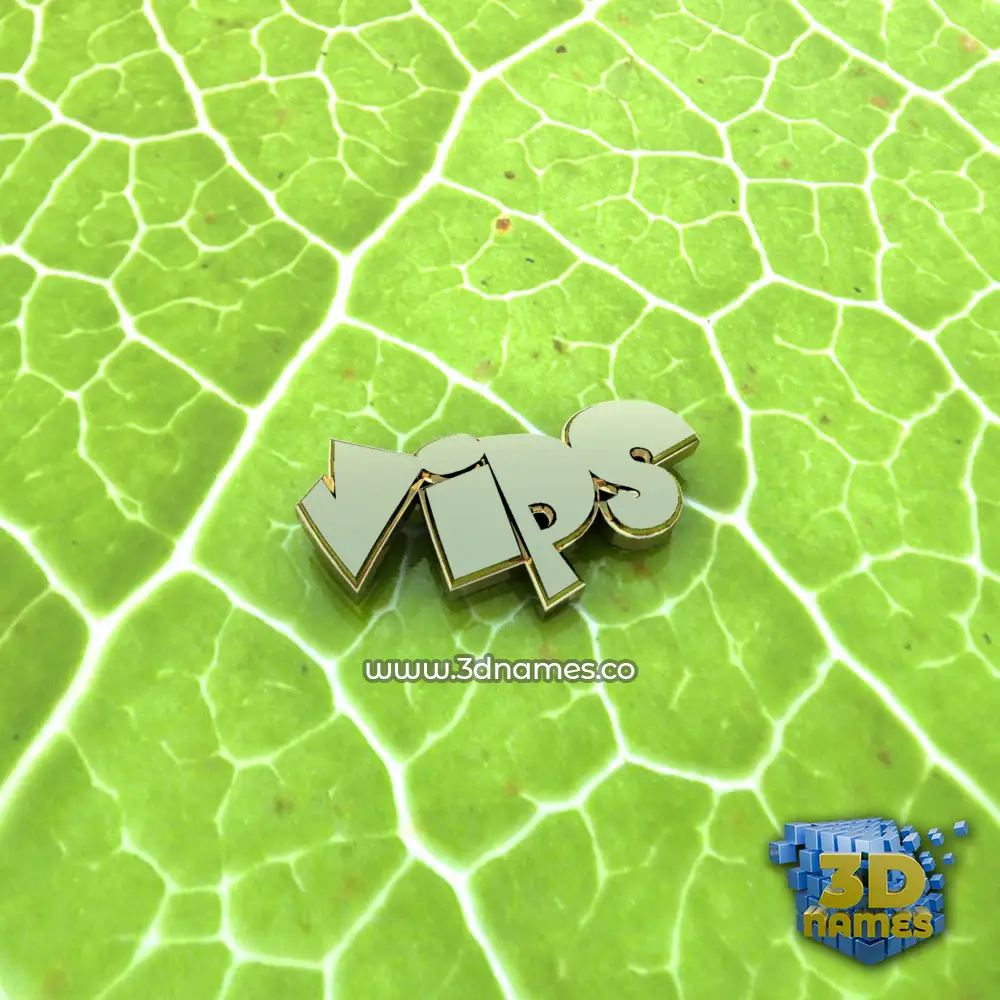 vips in Gold Leaf style - 3D name wallpaper