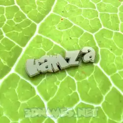 hamza in Gold Leaf style - 3D name wallpaper