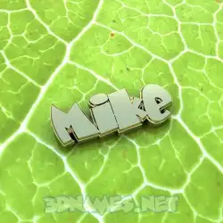 mike in Gold Leaf style - 3D name wallpaper