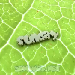 sunday in Gold Leaf style - 3D name wallpaper
