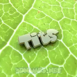 tits in Gold Leaf style - 3D name wallpaper