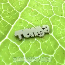 tonga in Gold Leaf style - 3D name wallpaper