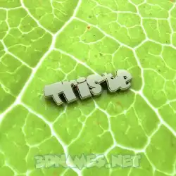 triste in Gold Leaf style - 3D name wallpaper