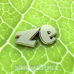 ze in Gold Leaf style - 3D name wallpaper