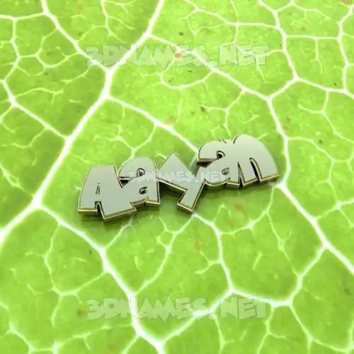 aayan in Gold Leaf style - 3D name wallpaper