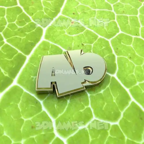 ab in Gold Leaf style - 3D name wallpaper