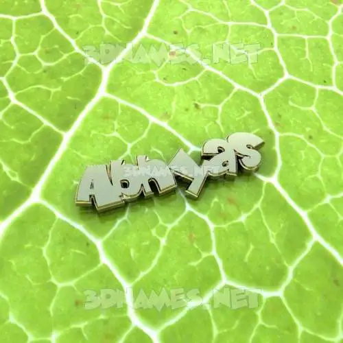 abhyas in Gold Leaf style - 3D name wallpaper