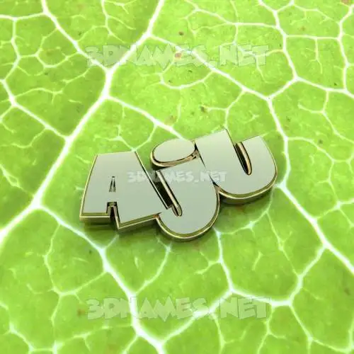 aju in Gold Leaf style - 3D name wallpaper aju in Gold Leaf style - 3D name wallpaper