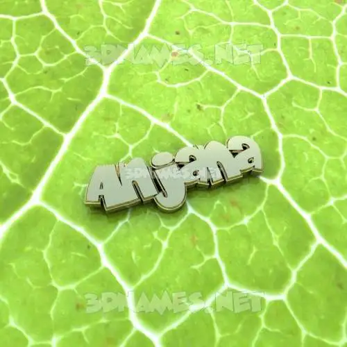 anjana in Gold Leaf style - 3D name wallpaper