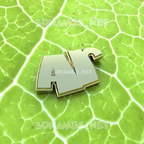 ar in Gold Leaf style - 3D name wallpaper