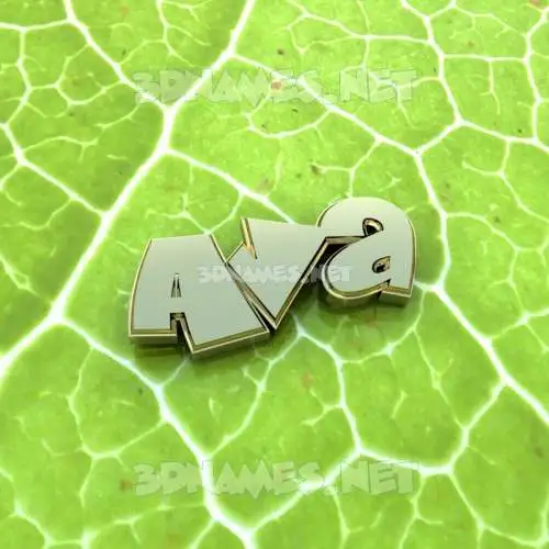 ava in Gold Leaf style - 3D name wallpaper