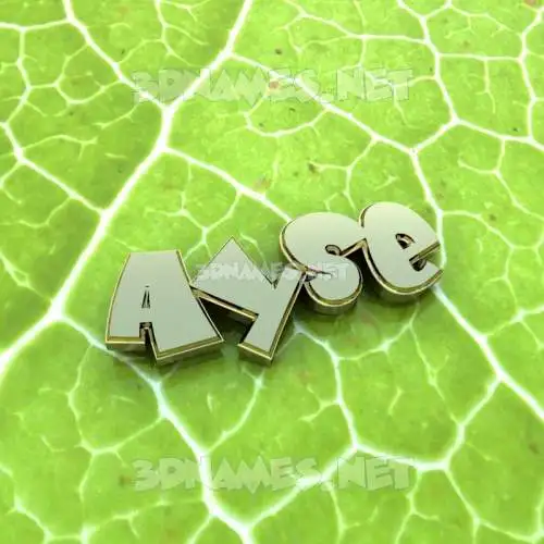 ayse in Gold Leaf style - 3D name wallpaper