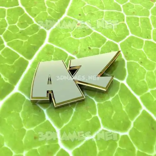 az in Gold Leaf style - 3D name wallpaper