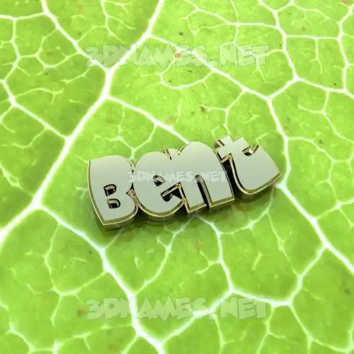 bent in Gold Leaf style - 3D name wallpaper