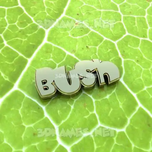 bush in Gold Leaf style - 3D name wallpaper bush in Gold Leaf style - 3D name wallpaper