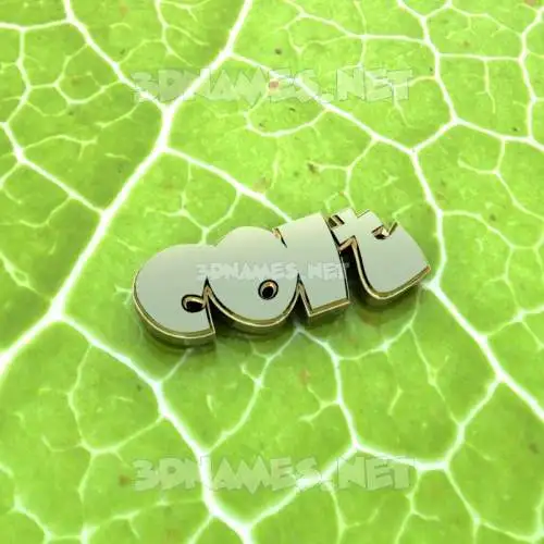 colt in Gold Leaf style - 3D name wallpaper