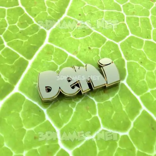 demi in Gold Leaf style - 3D name wallpaper