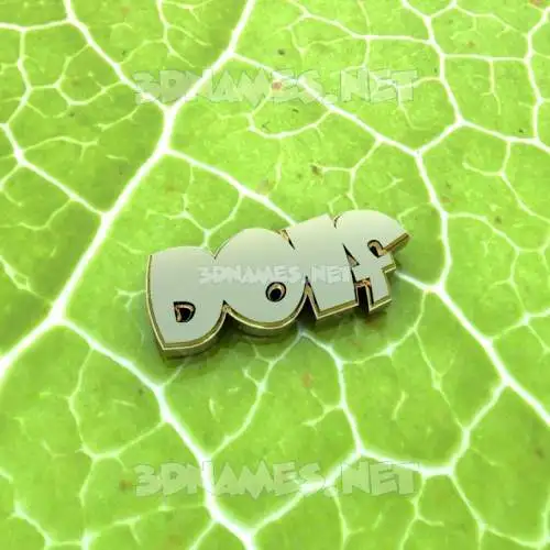 dolf in Gold Leaf style - 3D name wallpaper