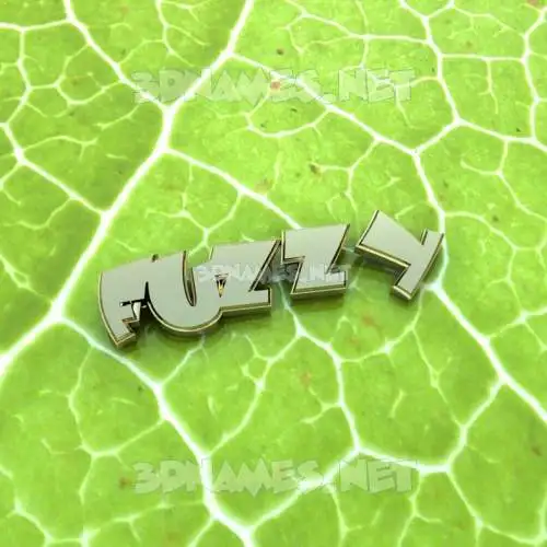 fuzzy in Gold Leaf style - 3D name wallpaper