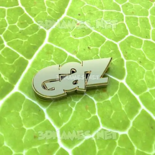 gaz in Gold Leaf style - 3D name wallpaper