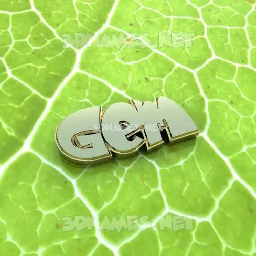 gem in Gold Leaf style - 3D name wallpaper gem in Gold Leaf style - 3D name wallpaper