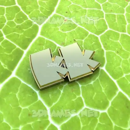 kk in Gold Leaf style - 3D name wallpaper