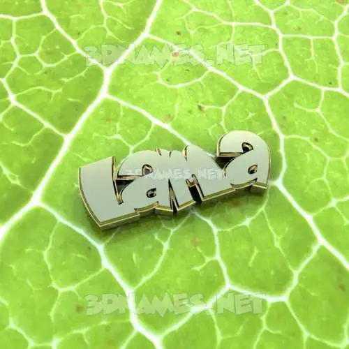lama in Gold Leaf style - 3D name wallpaper