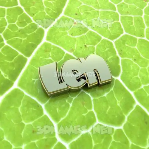 len in Gold Leaf style - 3D name wallpaper