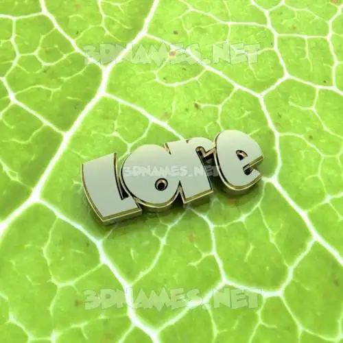 lore in Gold Leaf style - 3D name wallpaper