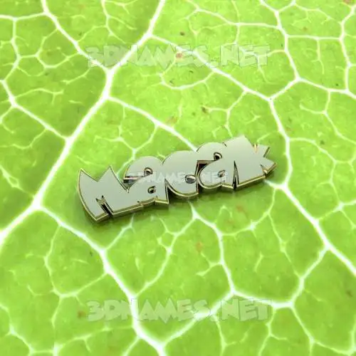 macak in Gold Leaf style - 3D name wallpaper