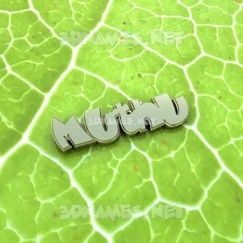 muthu in Gold Leaf style - 3D name wallpaper