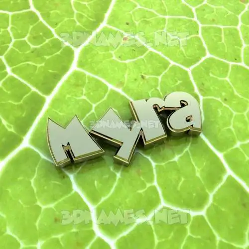 myra in Gold Leaf style - 3D name wallpaper