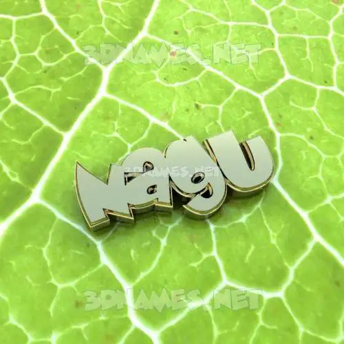 nagu in Gold Leaf style - 3D name wallpaper