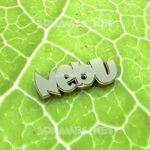 nebu in Gold Leaf style - 3D name wallpaper